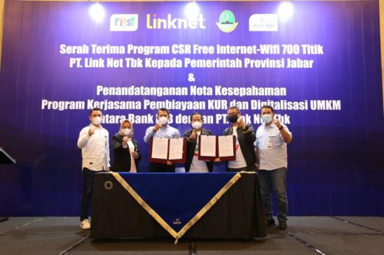 bank bjb Teken MoU dengan PT Link Net Terkait Pemanfaatan Produk dan jasa Layanan Perbankan