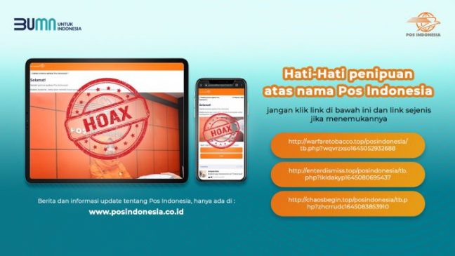 Berikut Klarifikasi Pos Indonesia Terkait Informasi Hoax Program Hadiah