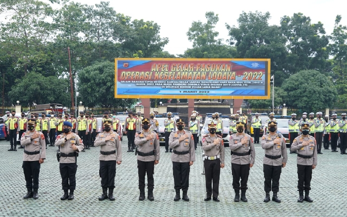 Wakapolda Jabar Pimpin Apel Gelar Pasukan Operasi Keselamatan Lodaya Tahun 2022