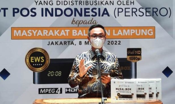 Pos Indonesia Bersama PT Nusantara Media Mandiri Launching Pengiriman Perdana STB untuk Bali dan Lampung