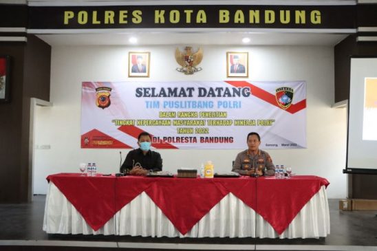 Tim Puslitbang Polri Lakukan Survey di Polresta Bandung Polda Jabar