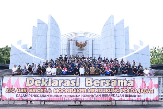 Deklarasi Dukungan Empat Pilar XTC, GBR, BRIGEZ dan MOONRAKER Kepada Polda Jabar Dalam Penegakan Hukum Genh Motor atau Kejahatan Jalanan