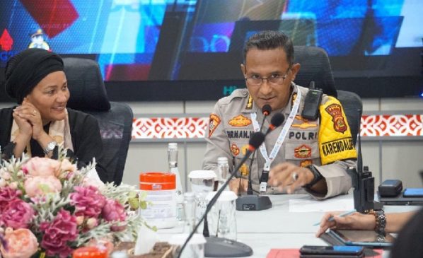 Polri Paparkan Pengamanan dan Penanganan Bencana 91 Command Center Bali ke Deputi Sekjen PBB