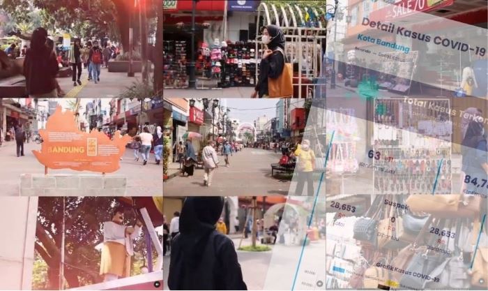 Para Wisatawan yang Sedang Berlibur di Kota Bandung Diimbau Disiplin Prokes