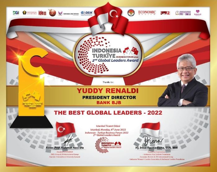 Di Ajang Internasional Indonesia-Tukiye, bank bjb Raih The Best Global Company 2022 2