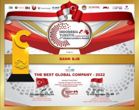 Di Ajang Internasional Indonesia-Tukiye, bank bjb Raih The Best Global Company 2022