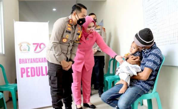 Kapolres Cianjur Tinjau Khitanan Massal Dalam Rangka HUT Bhayangkara ke-76