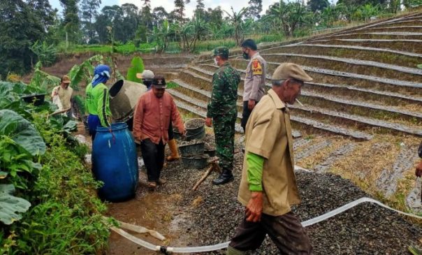 Polri Bersama TNI Sambangi Petani Sayuran Guna Sukseskan Ketahanan Pangan