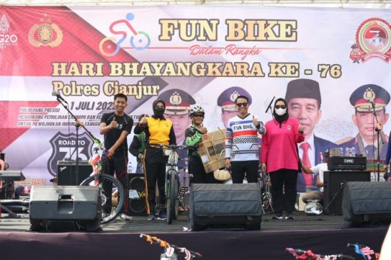 Sambut Hari Bhayangkara, Polres Cianjur Gelar Fun Bike