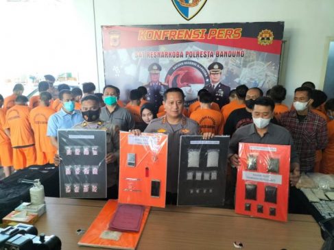 Periode Juni Hingga Juli 2022, Polisi Amankan 33 Tersangka Kasus Narkotika di Kabupaten Bandung
