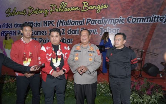 Kapolda Jabar Sambut Atlet yang Berhasil Raih Juara di Asean Paragames Solo 2022