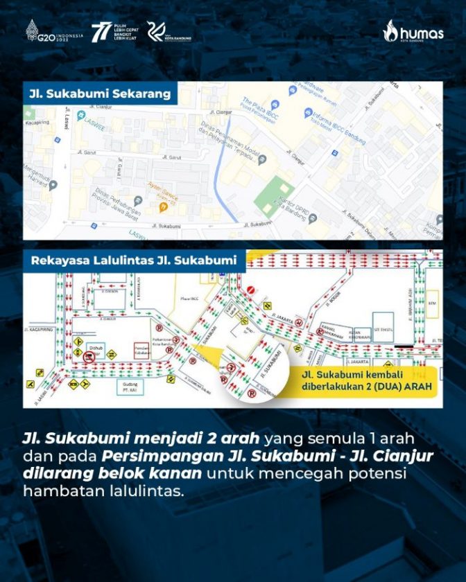 Urai Kemacetan, Mulai Besok Dishub Kota Bandung Rekayasa Lalin Kawasan Jalan Jakarta