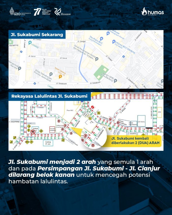 Urai Kemacetan, Mulai Besok Dishub Kota Bandung Rekayasa Lalin Kawasan Jalan Jakarta