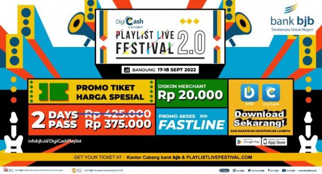 Nonton Konser Musik Digicash PlayList Live Festival 2.0 Cukup Pakai DIGI dan DigiCash, dan Dapatkan Banyak Promo!