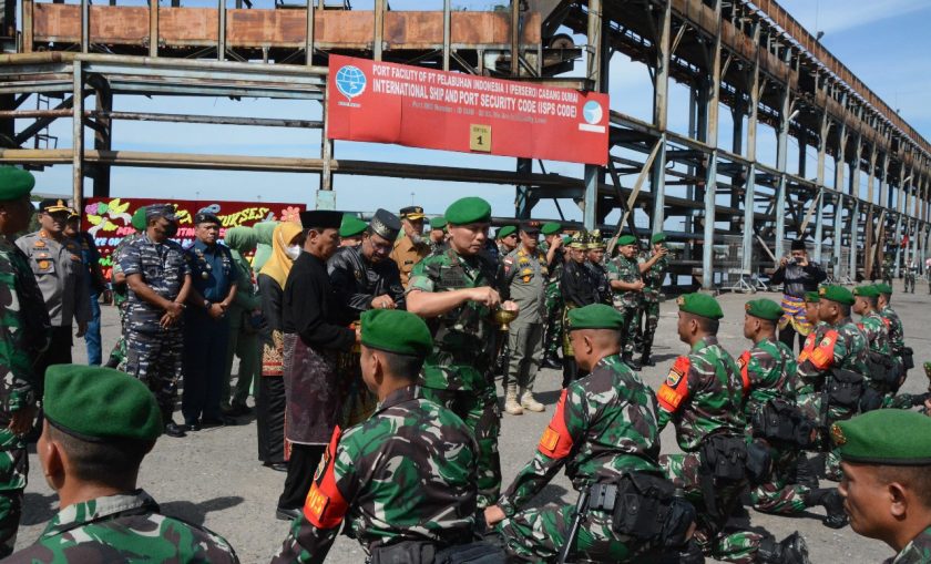 Pangdam I Bukit Barisan Pimpin Upacara Pemberangkatan Satgas Pamtas Yonif 132 BS Sektor Utara RI-PNG 2022