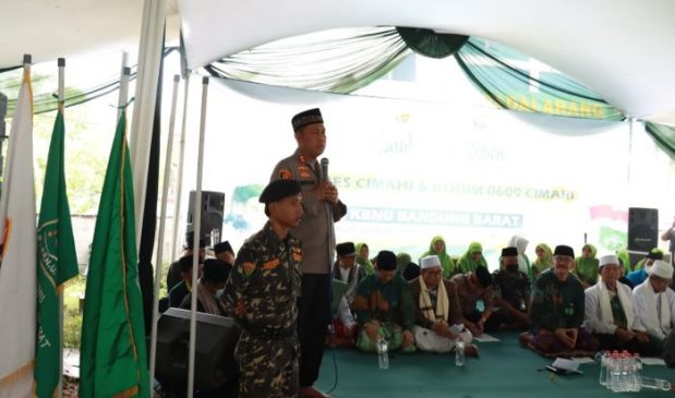 Polisi dan Kodim 0609 Cimahi Bersama KBNU Bandung Barat Gelar Istighosah Kubro