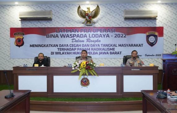 Wakapolda Jabar Secara Resmi Buka Pelatihan Pra Operasi Bina Waspada Tahun 2022