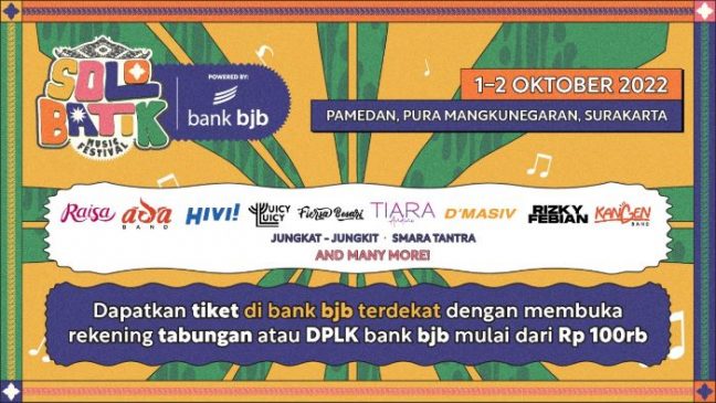 bank bjb Berikan Kemudahan Bagi Masyarakat yang Ingin Nonton Solo Batik Music Festival