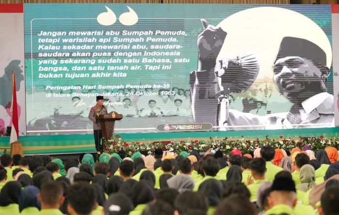 Kapolri Orasi Kebangsaan Sumpah Pemuda, Persatuan-Kesatuan Wujudkan Indonesia Emas 2045