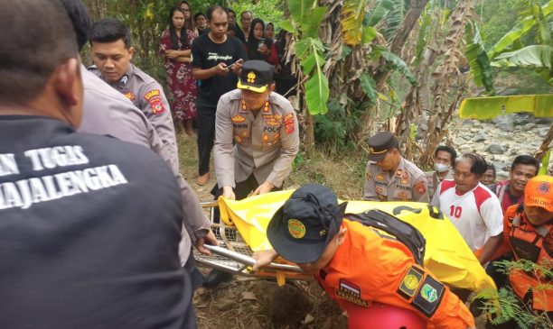 Polisi Pimpin Langsung Pencarian Korban MD Akibat Tenggelam di Chek Dam Cijuray Majalengka