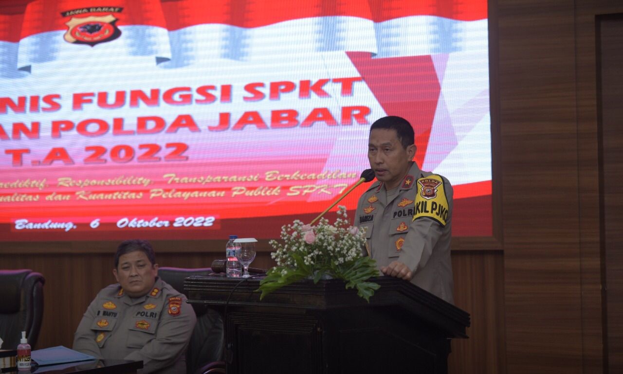 Wakapolda Jabar Buka Rakernis SPKT Polda Jabar Tahun Anggaran 2022