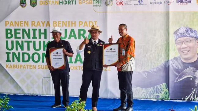 bank bjb Raih Penghargaan di Acara ‘Panen Raya Benih Padi’