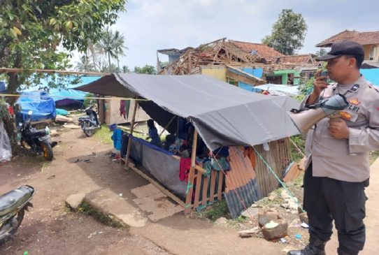 Antisipasi Kriminalitas, Polri Imbau Jaga Keamanan di Daerah Bencana Gempa Cianjur