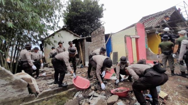 Kampus Peduli SPN Polda Jabar Dukung Proses Recovery Korban Gempa Cianjur