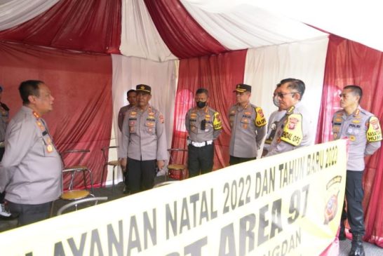 Kapolda Jabar Cek Kesiapan Pos Pengamanan Wilayah Purwakarta Menjelang Perayaan Natal 2022 dan Tahun Baru 2023