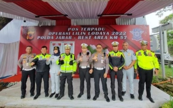 Dir Gakkum Korlantas Polri Tinjau Kesiapan Pospam Rest Area KM 57 Jalur A