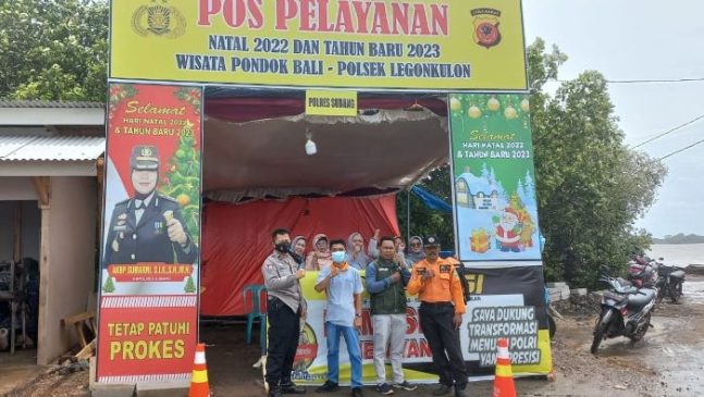 H+2 Tahun Baru, Polisi Cek Kesiapan Petugas Posyan Objek Wisata Pantai Pondok Bali