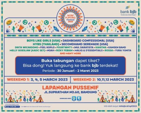 Mau Tahu Cara Mudah Dapatkan Tiket Now Playing Festival 2023 Bersama bank bjb, Berikut Ulasannya!