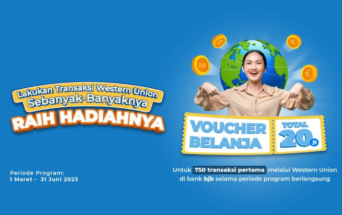 Jangan Lewatkan Program Gebyar Hadiah bank bjb Remittance Reward Western Union!!!