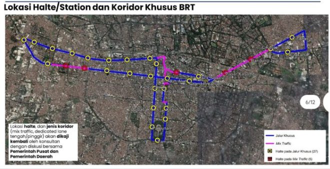 Berikut 20 Jalur BRT di Kota Bandung Tahun 2026