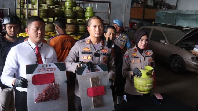 Polisi Ungkap Kasus Penyalahgunaan Gas Bersubsidi di Karawang