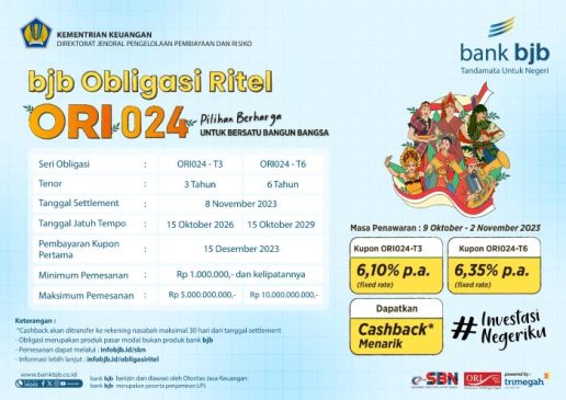 bank bjb Kembali Jadi Sub Mitra Distribusi SBN Ritel ORI024