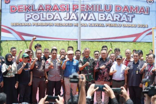 Polda Jabar Gelar Deklarasi Pemilu Damai Para Pemimpin Redaksi Pemilu Damai 2024