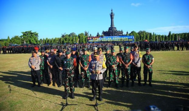 TNI-Polri Gelar Apel Pasukan Terkait Pengamanan World Water Forum ke-10 di Bali