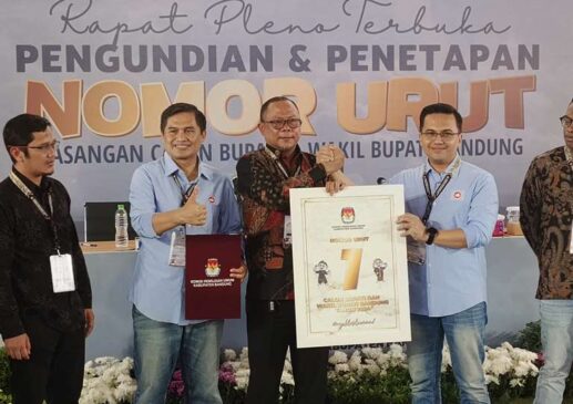 Pasangan Sahrul – Gun Gun Gunawan Dapatkan Nomor Urut 1 di Pilkada Kabupaten Bandung 2024