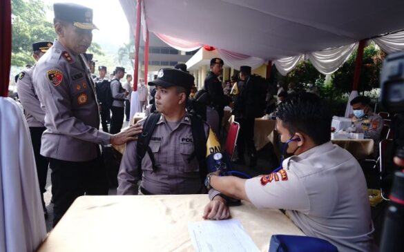 Jelang Pengamanan Pilkada Serentak 2024, Personel Polda Jabar Lakukan Pemeriksaan Kesehatan