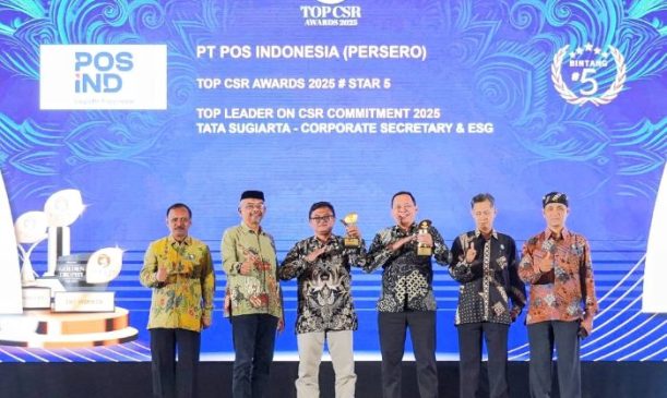 Torehkan Prestasi Gemilang, PT Pos Indonesia Raih Penghargaan Tertinggi TOP CSR Awards 2025