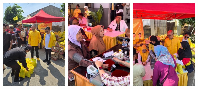 HUT ke-61, Partai Golkar Bandung Gelar Pasar Murah dan Pengobatan Gratis