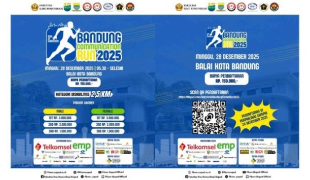 Fikom Unpad dan IKA Fikom Unpad Gelar Bandung Communication Run 2025, Hadirkan Kategori Umum dan Disabilitas