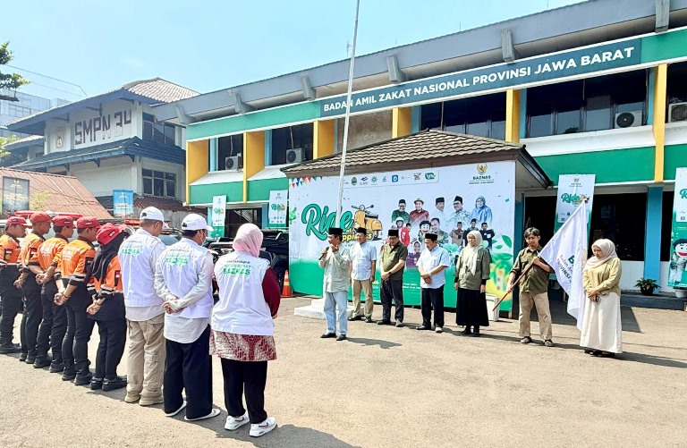BAZNAS Jabar Lepas Tim Pos Siaga Mudik 2026, Fokus Layanan Pemudik di Titik Rawan