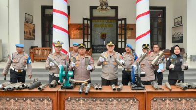 Polrestabes Bandung Musnahkan 1.172 Knalpot Brong Hasil Penertiban, Tegaskan Komitmen Jaga Ketertiban Lalu Lintas