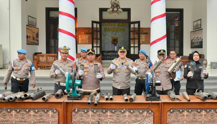 Polrestabes Bandung Musnahkan 1.172 Knalpot Brong Hasil Penertiban, Tegaskan Komitmen Jaga Ketertiban Lalu Lintas