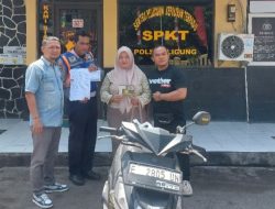 Gerak Cepat Polisi, Sepeda Motor Warga yang Hilang Dua Bulan Berhasil Ditemukan dan Dikembalikan