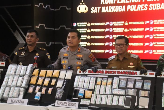 Polres Subang Ungkap 21 Kasus Narkoba, 26 Tersangka Diamankan dan Sita Ratusan Gram Sabu